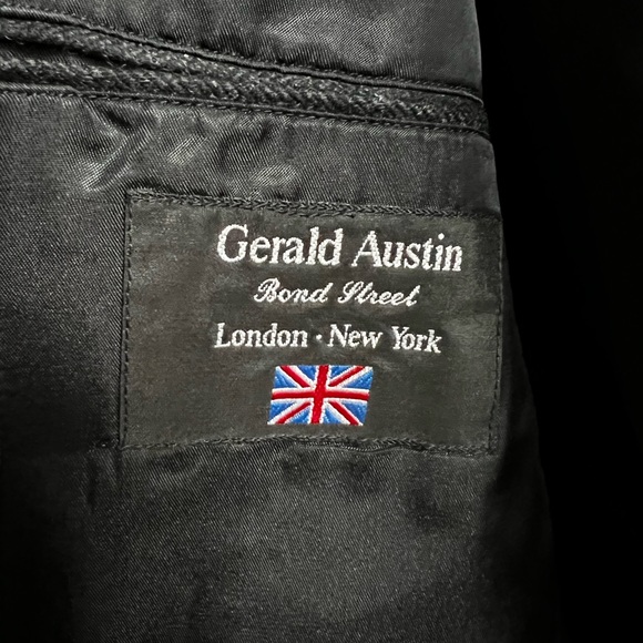 Gerald Austin Grey Herringbone Top Trench Coat 40 - Picture 3 of 11